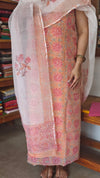 Orange and Pink Kota Doria Suit - GD331