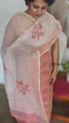 Orange and Pink Kota Doria Suit - GD331