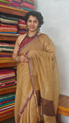 Brown Beige with Wine Border Kota Silk Saree - KTS3 - 107PR