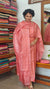 Dark Peach Embroidered Tussar Silk Suit - TBW4