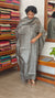 Slate Grey Embroidered Tussar Silk Suit - TBW4