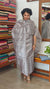 Light Grey Embroidered Tussar Silk Suit - GV83