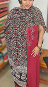 Red and black cotton suit