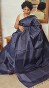 Indigo Semi Tussar Silk Saree - 34NU
