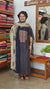 Navy Blue cotton Suit with chiffon dupatta - XC33