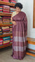 Mauve Wine Thin Striped Semi Silk Saree - BGR9