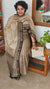 Black and Beige Geometric Block Printed Maheshwari Suit - SL291