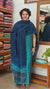 Cyan Blue and Navy Blue Block Printed Modal Cotton Suit