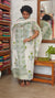 Off white and Green Linen Suit