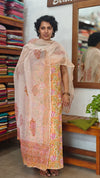Peach Cotton Suit with Kota Doria Dupatta