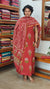 Brick Red Block Printed Cotton Hakoba Suit - 1921