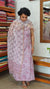 Lavender Block Printed Kota Doria Suit - GD331