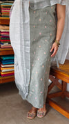 Laurel Green Embroidered Linen Cotton Suit - BVC3