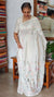 Cream Muslin Saree with Parsi Embroidery - 6437
