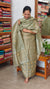 Sage Green Checked Tussar Silk Suit - 81NZ - A