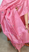 Flamengo Pink Checked Tussar Silk Suit - 81NZ - B