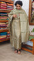 Sage Green Zari Checked Tussar Silk Suit - 81NZ - B