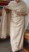 Beige Semi Silk Woven Suit - 8912