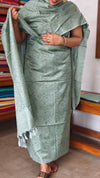 Teal Green Semi Silk Suit - 8912
