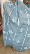 Blue Cotton Applique Suit - MMC5