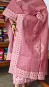 Dusty Pink Cotton Applique Suit - MMC5