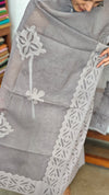 Grey Cotton Applique Suit - MMC5
