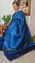 Azure Blue Printed Tussar Silk Saree - PK772