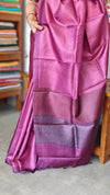 Fuchsia Pink Printed Silk Saree - PK772
