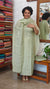 Sage Green Muslin Suit with Embroidery