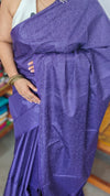 Violet Noel Tussar Silk Saree with Jacquard Weaving - JNT46