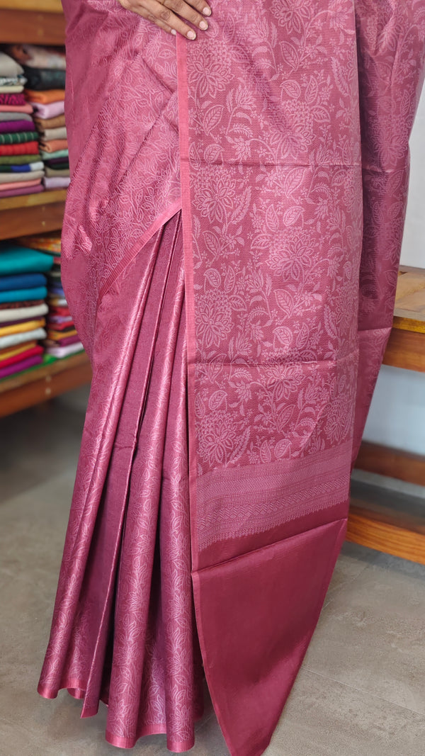 Maroon Noel Tussar Silk Saree with Jacquard Weaving - JNT46