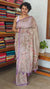 Printed Linen Tissue Saree - 3428 - Lavender