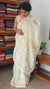 Butter Yellow Muslin Saree with Parsi Embroidery - 6437
