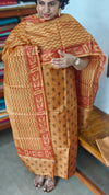 Mustard Printed Tussar Silk Suit - TN293