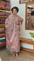 Mauve Semi Tussar Suit with Painting - ETV6