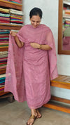 Mauve Embroidered Crushed Organza Suit - PFV4