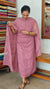 Mauve Embroidered Crushed Organza Suit - PFV4