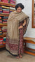Wine and Beige Block Printed Chanderi Silk Suit - MC059