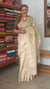 Light Beige and Gold Mini Checks Semi Silk Saree - TR26