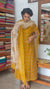Dark Mustard Block Printed Cotton Suit with Chiffon Dupatta