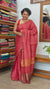 Dark Pink and Mauve Zari Checked Desi Tussar Silk Saree - KPR3