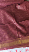Wine Brown Mini Checks Semi Silk Saree - BGR8
