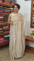 Beige Kota Saree with Embroidery and Crochet Lace - 35BT