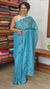 Blue Kota Saree with Embroidery and Crochet Lace - 35BT