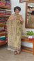 Dark Beige with Blue stripes Block Printed kota Doria Suit - GD331