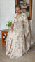 Light Beige and Taupe Kota Saree with Cross Stitch Embroidery - 5033