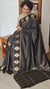 Black check Chinon Silk Banarasi Saree