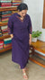 Violet Cotton 3 piece kurti set - RC69