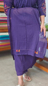 Violet Cotton 3 piece kurti set - RC69