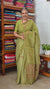 Moss Green Linen Tissue Embroidered Saree - JL391 - 2